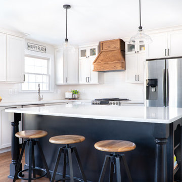 Custom Wood Hood and White Kitchen- Phoenix