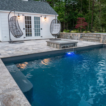 Pembroke 20'x44' PermaCrete Vinyl Liner In Ground Swimming Pool