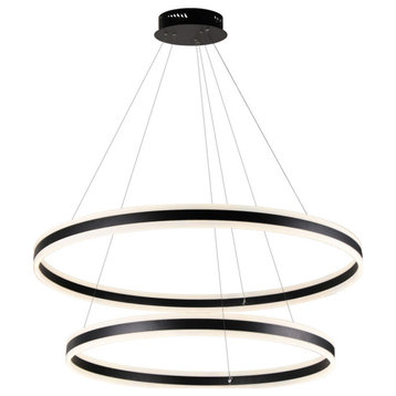 Elipse 2 Ring LED Chandelier Modern/Contemporary w/Adjustable Cables
