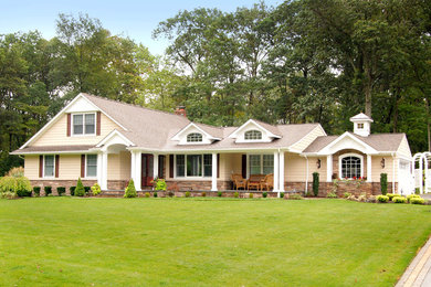 Inspiration for a transitional exterior home remodel in New York