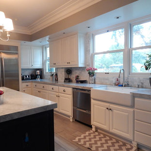 75 Beautiful Painted Wood Floor Kitchen With Soapstone Countertops