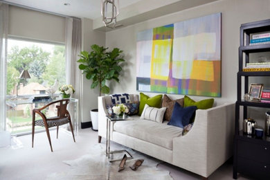 Inspiration for a transitional living room remodel in Denver