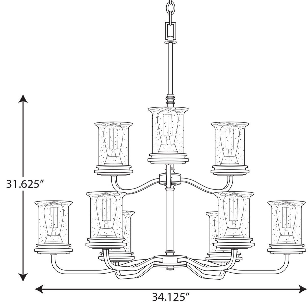 Vector Nine Light Chandelier main image 1