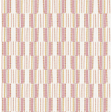 2903-25807 Burgen Orange Geometric Linen Wallpaper Non Woven Modern Style
