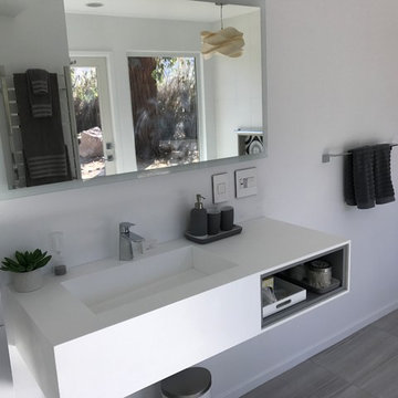 ADM Bathroom Rectangular Wall Mounted Sink, White, 32" - DW-162 (32 x 16)