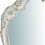 Baroque Wooden Wall Mirror, Antique White, 41x77 cm