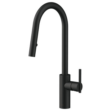 Parma Cafe Pull-Down Kitchen Faucet w/ SnapBack Retraction, Satin Black