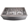 36" Courchevel Double Bowl Fingerprint Resistant Stainless Steel Kitchen Sink