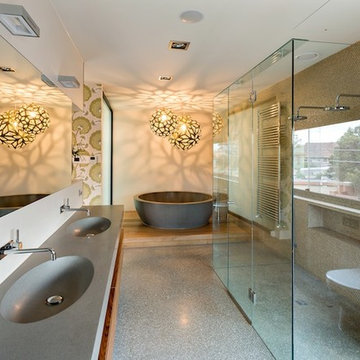 apaiser Lunar Bath and custom double vanity