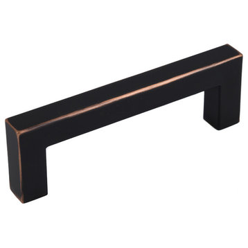 Celeste Square Bar Pull Cabinet Handle Oil-Rubbed Bronze Black Stainless 12mm, 3