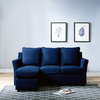 Furniture of America Sula Fabric Reversible Modular Sectional in Royal Blue