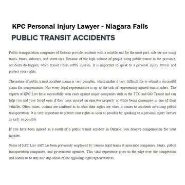Top Injury Law Firm Niagara Falls - KPC Personal Injury Lawyer (800) 234-6145