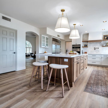 Transitional Kitchen Remodel with Two Tone White Oak