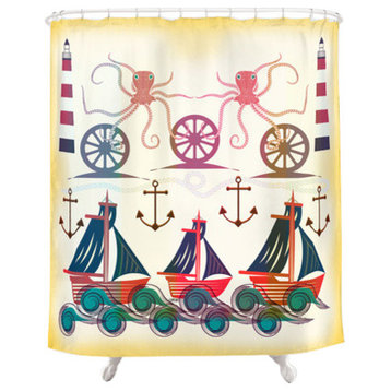 Nautical Boho Shower Curtain