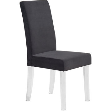 Dalia Modern and Contemporary Dining Chair (Set of 2) - Black