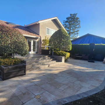 Backyard Remodel in Belmont, CA: Outdoor Kitchen & BBQ, Paver Installation, More