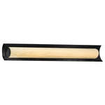 Justice Design Group - Fusion Lineate 30" Linear LED Bath Bar, Matte Black, Droplet Shade - Fusion - Lineate 30" Linear LED Bath Bar - Matte Black Finish - Droplet Shade