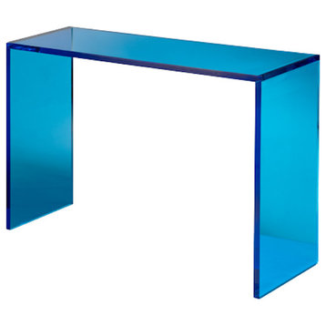 ColorBurst Acrylic Console Table, Blue, 12"d X 48"l X 32"h