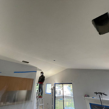 Condo Facelift, paint, smooth ceiling, can lights