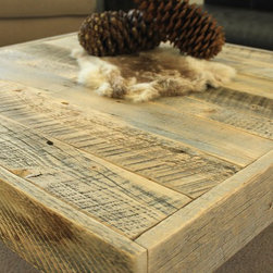 Reclaimed Wood Square Coffee Table - Coffee Tables