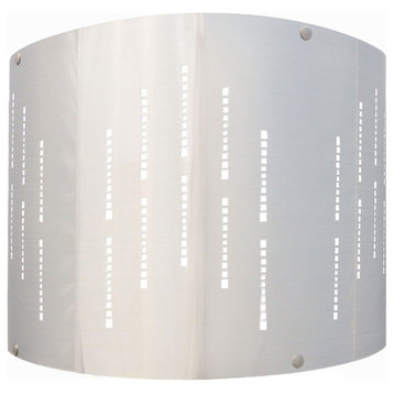 Royal Designs DIY Metallic Stencil Design Shallow Drum Hardback Lamp Shade, Poli