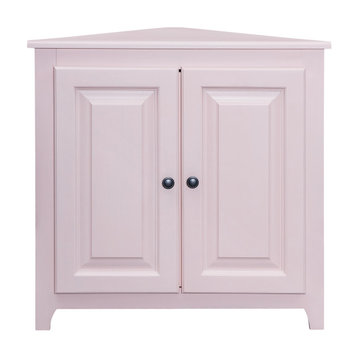 Corner Cabinet, Blush Pink