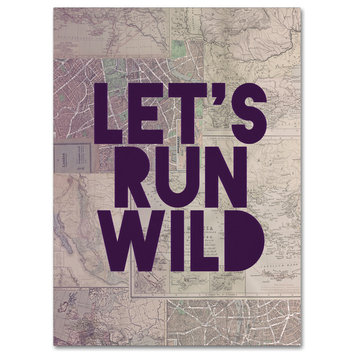 "Let's Run Wild" Canvas Art , 24" X 32"