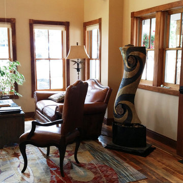 Office Waiting Room Flowing Wave 5' Water Feature with Ammonite