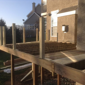Zuri (Brazillia) Deck Extension with Timbertech Rails, Post & Beam Wraps & Light