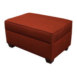 duobed - Duobed 24"x36" Storage Ottoman, Brick - Footstools And Ottomans
