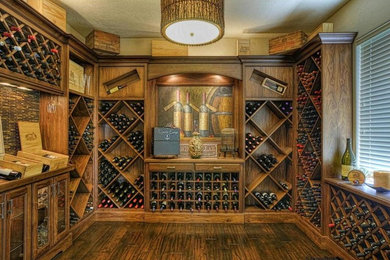 Inspiration for a mediterranean wine cellar remodel in Boise