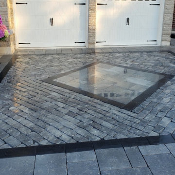 Custom Driveway W/ Diamond Inlay