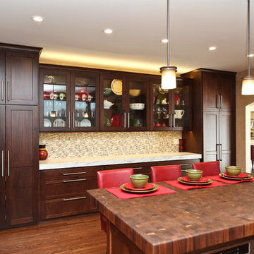 Mt. Prospect Kitchen Addition with Walnut Cabinets
