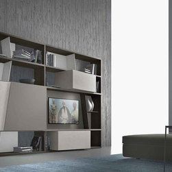Comp. 504 Wall Unit, Presotto Italy - Entertainment Centers And Tv Stands