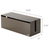Cable Management Box, Plastic, Lid, Taupe