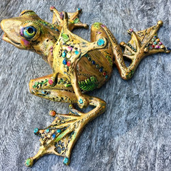 Tracey Keller Luxury Bronze Sculpture - Frog - Sculptures