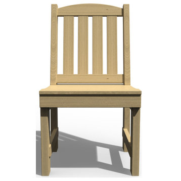 Pressure Treated Pine English Garden Dining Side Chair, Unfinished
