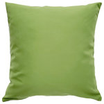Pillow Decor - Sunbrella Ginko Green 20x20 Outdoor Pillow - The Ginko green 20x20 inch square pillow is a softer green than its Macaw green cousin and has a slightly gray undertone. Durable Sunbrella Canvas indoor/outdoor fabrics withstand the elements and are easy to care for. Add comfort to your outdoor furniture with a combination of Sunbrella pillows. Mix up the colors and shapes for a unique and interesting new look. FEATURES: