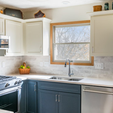 Transitional Kitchen Remodel With a New Bench Seating Area
