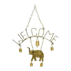 Mira (Bell) - Welcome Elephant Chime With Five Bells, Mira - Wind Chimes