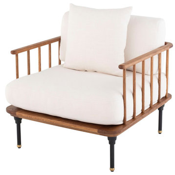 Nuevo Furniture Distrikt Single Seat Sofa in Brown/White