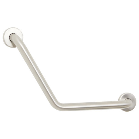 12"x12" Boomerang Shaped Shower Grab Bar, Stainless Steel