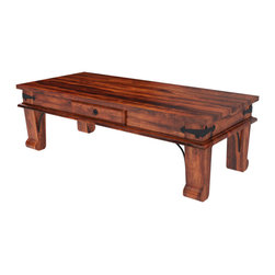 Sierra Living Concepts - Cotesfield Midcentury Rustic Solid Wood 3 Piece Coffee Table Set - Coffee Table Sets