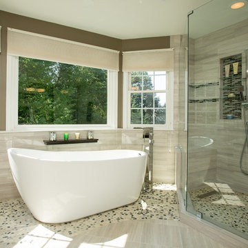 A Modern Spa Like Master Bathroom in McLean VA