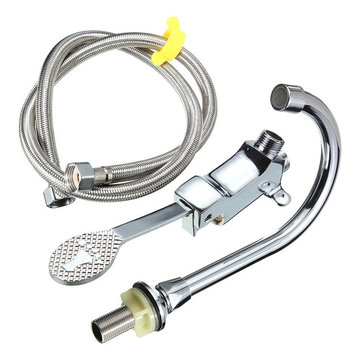 BaiDaiMoDeng Brass Faucet Basin Floor Mount Pedal Hospital Medical Laboratory Fo