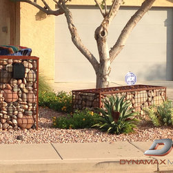 Lopez Gabion Landscape - Mailboxes