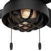 Hunter 52" Spring Mill Outdoor Matte Black Ceiling Fan, LED Light and Pull Chain