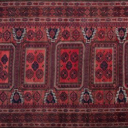 Semi-antique Persian Balouch rug 4'5 X 7'3 - Area Rugs