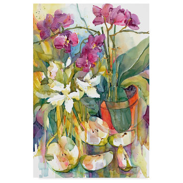 Annelein Beukenkamp 'Apples And Orchids' Canvas Art
