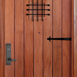 Mediterranean Doors Plank Style Andean Walnut Door - Front Doors